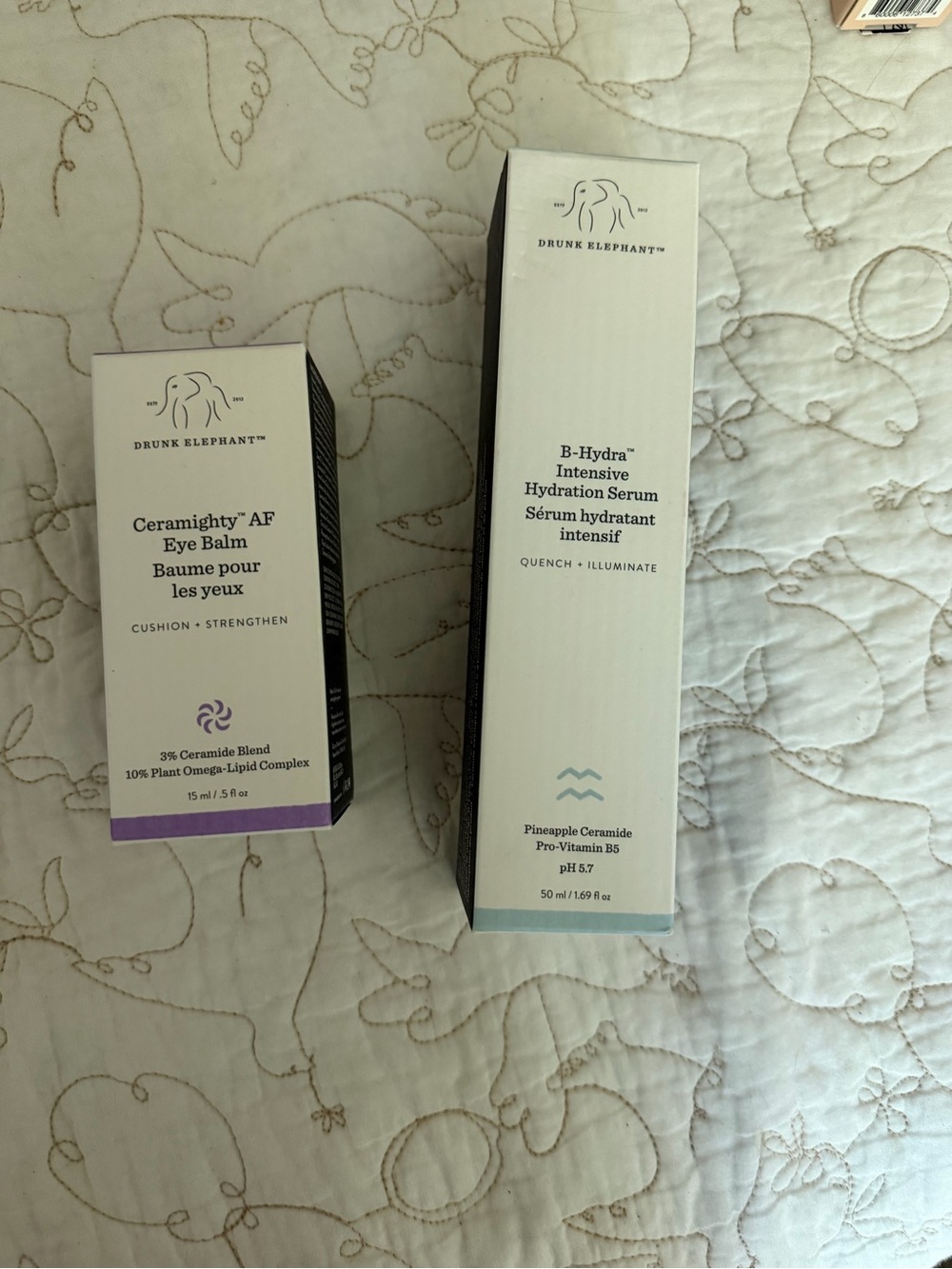 Bundle of TWO brand new in box Drunk Elephant serum and eye cream